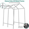 GustoWave 10x10 FT Outdoor Storage Shed Carport Canopy, Portable Garage for Motorcycle, Garden Tools - 2 of 4