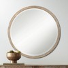 Uttermost Greta Faux Wood Finish 34" Round Wall Mirror - 2 of 4