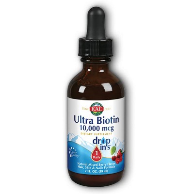 Kal Ultra Biotin Drop Ins Mixed Berry 10,000 mcg 2 fl oz Liquid