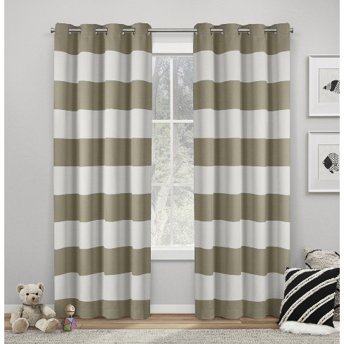Set Of 2 / Pair Medallion Blackout Thermal Grommet Top Window Curtain  Panels Exclusive Home : Target