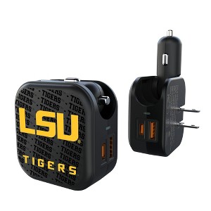 NCAA SEC Universities Text Backdrop 18-Watt 2 in 1 USB A/C Charger - 1 of 3