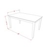 East West Furniture,Capri Rectangular dining table 36"x60" with solid wood top - Mahogany Finish - 2 of 2