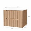 Lirago 24" Wall Mount Bathroom Vanity Cabinet Floating with Soft Close Drawers Walnut Grain Laminate Modern Storage for Bathroom Sink not included - 4 of 4
