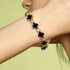 SOHI Women's Onyx Black The Small Clover Tennis Bracelet - 4 of 4