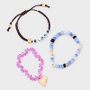 Mixed Semi-Precious Lace Agate and Bloom Beaded Bracelet Set 3pc - Universal Thread™ - 3 of 4