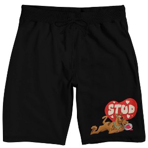 Scooby Doo Scooby the Stud Men's Black Graphic Sleep Shorts - 1 of 4