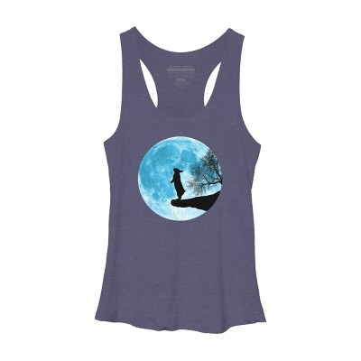 Women's Design By Humans Moon Bunny By Maryedenoa Racerback Tank Top