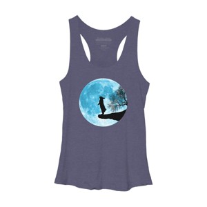 Women's Design By Humans Moon Bunny By Maryedenoa Racerback Tank Top - 1 of 3