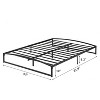All Sizes Heavy Duty Metal Platform Bed Frame Low Profile No Box Spring Needed Noise Free Easy Assembly - 2 of 4