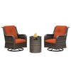 UPTION 3-Piece Wicker Outdoor Seating Group with Fire Pit - 4 of 4