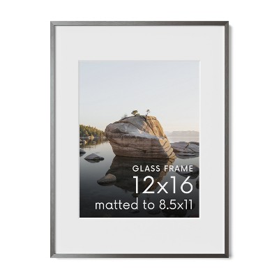 Haus and Hues Brushed Metal Frame with Real Glass, Gray/Bronze