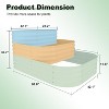 Galvanized Steel Raised Garden Bed Kit, 3-Size Convertible Oval Planter, Safe Edges, Tool-Free Assembly, Outdoor Use, Beige - 2 of 4