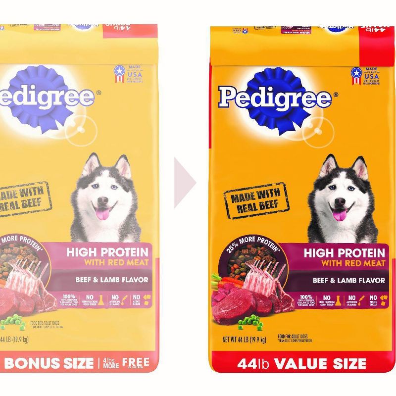 Pedigree High Protein Beef & Lamb Flavor Adult Complete & Balanced Dry Dog Food, 6 of 9
