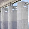 No Hook Ombre Waffle Shower Curtain with Snap-in Liner - 2 of 4