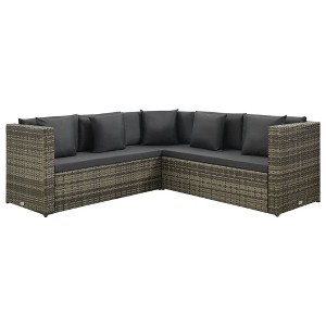 vidaXL Patio Furniture Set Set of 4 Gray - 1 of 4