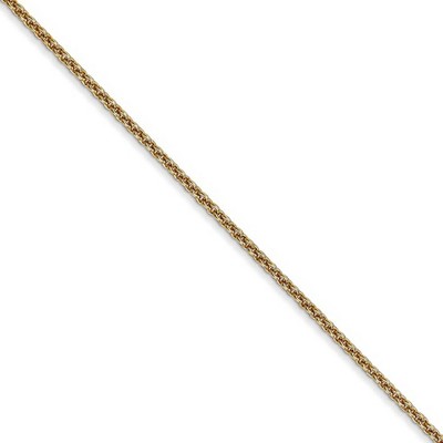 Black Bow Jewelry 1.5mm, 14k Yellow Gold, Solid Cable Chain Necklace