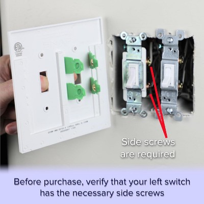 White Double-Gang LED Night Light Wall Plate