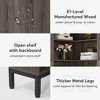 Lirago 6-Tier Corner Bookshelf with Vintage Wood and Metal Frame-Multipurpose Storage for Living Room Bedroom and Office - 3 of 4