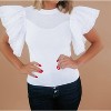 Women's Sheer Ruffled Sleeve Top - Everyday Chic Boutique - 4 of 4