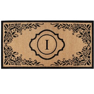 A1HC Natural Coir Monogrammed Anti-Shed Treated Durable Doormat for Outdoor Entrance, 36"X72" - 1 of 4