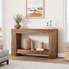 Homhougo 47.24 Inches Long Console Table for Entryway, 2-Tier Large Sofa Table with Storage,Farmhouse Console Table Brown - 4 of 4