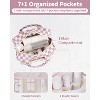 Narwey Full Size Travel Toiletry Bag for Traveling Women, Large Wide-open Cosmetic Makeup Bag - 3 of 4