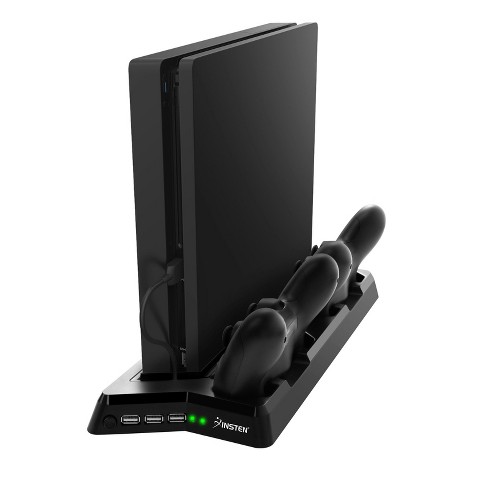 Insten Charging Station Stand With Cooling Fan For Sony Ps4/ps4 Slim  Console, Dual Charger & Dock For Playstation 4 Controllers Accessories :  Target