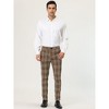 Lars Amadeus Men's Dress Plaid Formal Slim Fit Printed Business Checked Trousers - 3 of 4