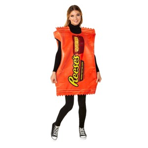 Rubies Adult Hershey's Reese's Peanut Butter Cup Halloween Costume Apparel Set Orange One Size - 1 of 4