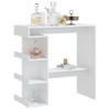 vidaXL Chic Modern Bar Table with Storage Rack - Compact 39.4"x19.7"x40" Engineered Wood Pub Table for Kitchen, Dining Area - White - 4 of 4