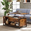 Coffee Table, 41.7" Lift Top Coffee Table with Storage Cabinet and Hidden Compartment, Wood Center Table for Living Room - 2 of 4