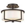 Livex Lighting Wesley 2 - Light Semi-Flush Mount in  Bronze - 3 of 4