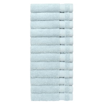 Linum Home Textiles 100% AEGEAN Long Staple Turkish Cotton STARLIGHT Terry Washcloths (Set of 12)