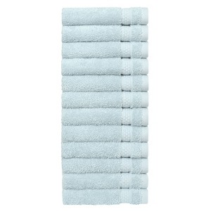 Linum Home Textiles 100% AEGEAN Long Staple Turkish Cotton STARLIGHT Terry Washcloths (Set of 12) - 1 of 3