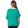 24seven Comfort Apparel Womens Loose Fit Dolman with Wide Sleeve Top - 3 of 4