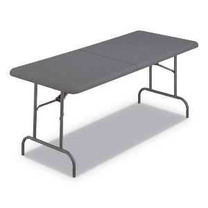 Iceberg IndestrucTable Classic Bi-Folding Table, Rectangular, 30" x 72" x 29", Charcoal - 1 of 1