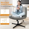SEVOBAL Task Office Chair Desk Chair Computer Chair Office Chair No Wheels Armless Swivel Home Office Chairs Student Officer, Gray, 25.5"*25.9"*35" - 2 of 4