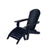 WestinTrends Tuscany HIPS Outdoor Patio Folding Adirondack Chair with Ottoman (2-Piece Set) - 4 of 4