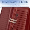 MAYEERTY 3-Piece Luggage Set (20"/24"/28") - PP Spinner Wheels, Carry-On, Matching Color, Combination Lock - 4 of 4