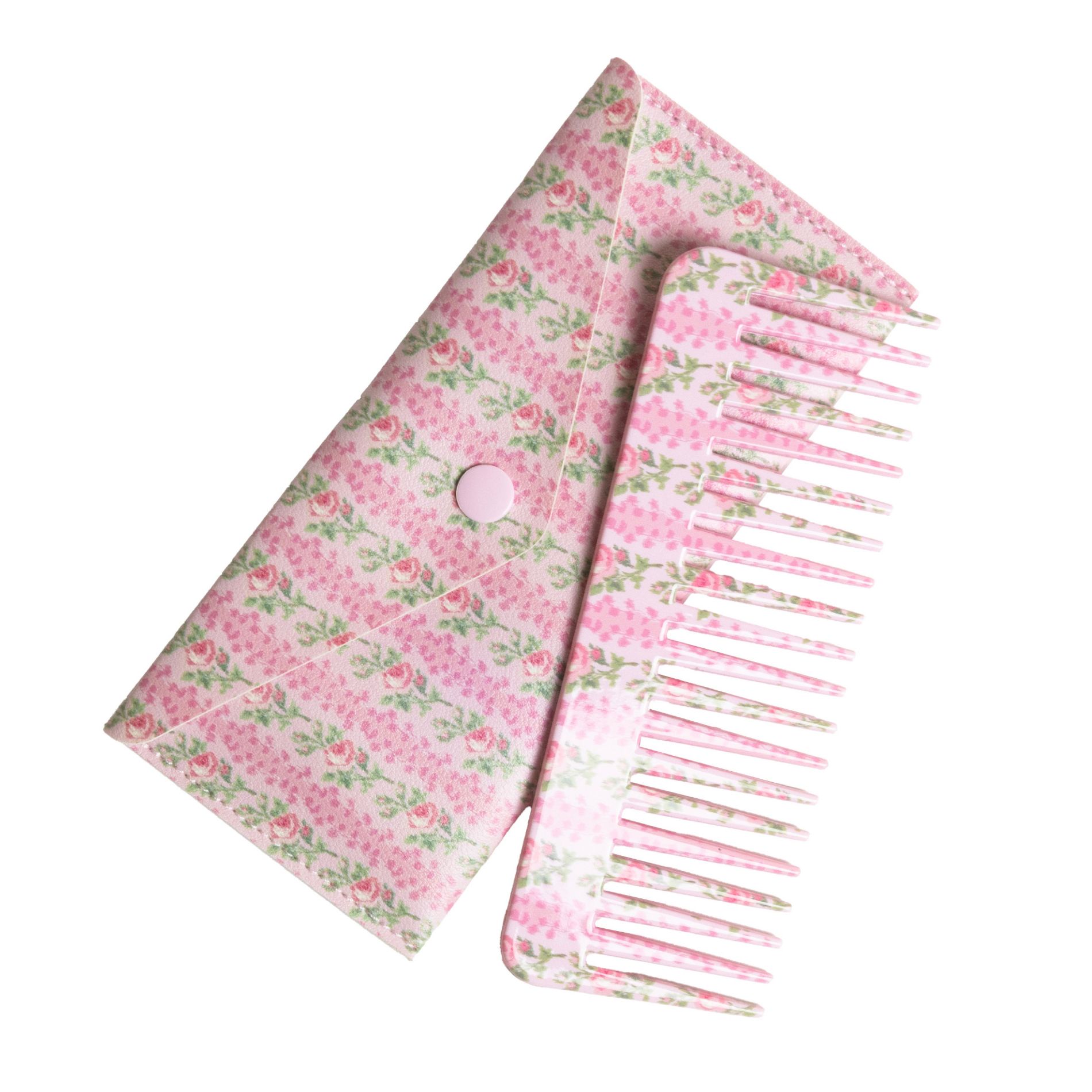 LoveShackFancy x Target – WetBrush Blooming Heirloom Comb with Case Strawberry Macaroon