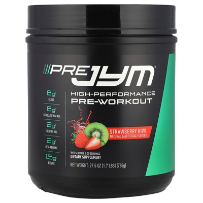 JYM Supplement Science Pre JYM®, High-Performance Pre-Workout, Strawberry Kiwi, 1.7 lbs (780 g)