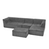 135'' Chenille Modular U-Shaped Sectional Sofa with Chaise and Movable Ottoman - 3 of 4