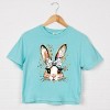 Simply Sage Market Coquette Bunny Dot Bow Boxy Crop Top - 3 of 4