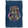 Harry Potter Hogwarts Multi-Colored Floral Crest Silky Touch Super Soft Throw Blanket 36" x 58",Hogwarts Multi-Colored Floral Crest, Blue - 2 of 4