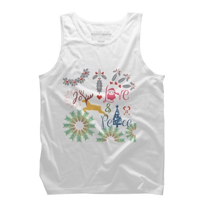 Men's Design By Humans Colorful Christmas Collage  By famenxt Tank Top