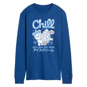 Men's - Instant Message - Polar Bear Ice Cream Long Sleeve Graphic T-Shirt - 1 of 4
