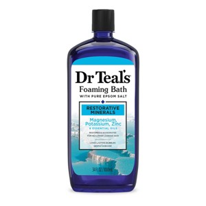 Dr Teal's Foaming Bath with Pure Epsom Salt, Restorative Minerals with Magnesium, Potassium & Zinc - 34 fl oz - 1 of 4