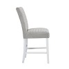 Acme Furniture 19" Elizaveta Accent Chair: Gray Velvet, White High Gloss, Faux Diamond Inlay - 4 of 4