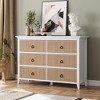 Fluted Dresser, 6 Drawer Dresser for Bedroom, Modern Waveform Panel Closet Dressers Chest with Circle Black Handle - 2 of 4