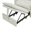 Multi-Functional Velvet Sleeper Sofa, 3-in-1 Loveseat Pull-Out Bed with Adjustable Recliner, Durable Steel Frame - 4 of 4